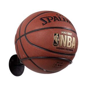 Wallniture Sporta Wall Mounted Storage Sports Ball Holder Display Steel Black 2